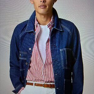 NEW. Wallace&Barnes Men's 100% denim cotton stretch zip jacket. Sz M